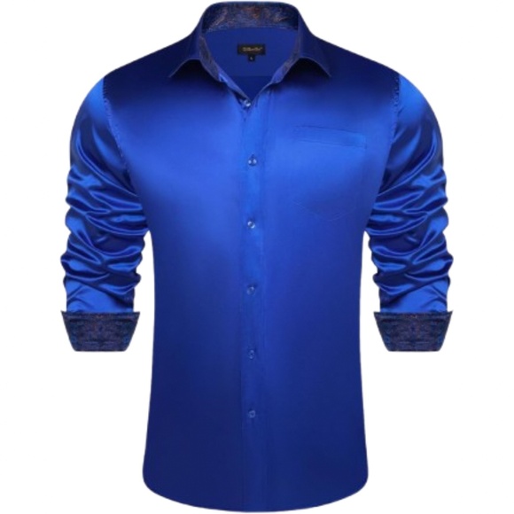 Men’s Long Sleeve Button Down Regular Fit Wrinkle  Free Shirt - Picture 1 of 8